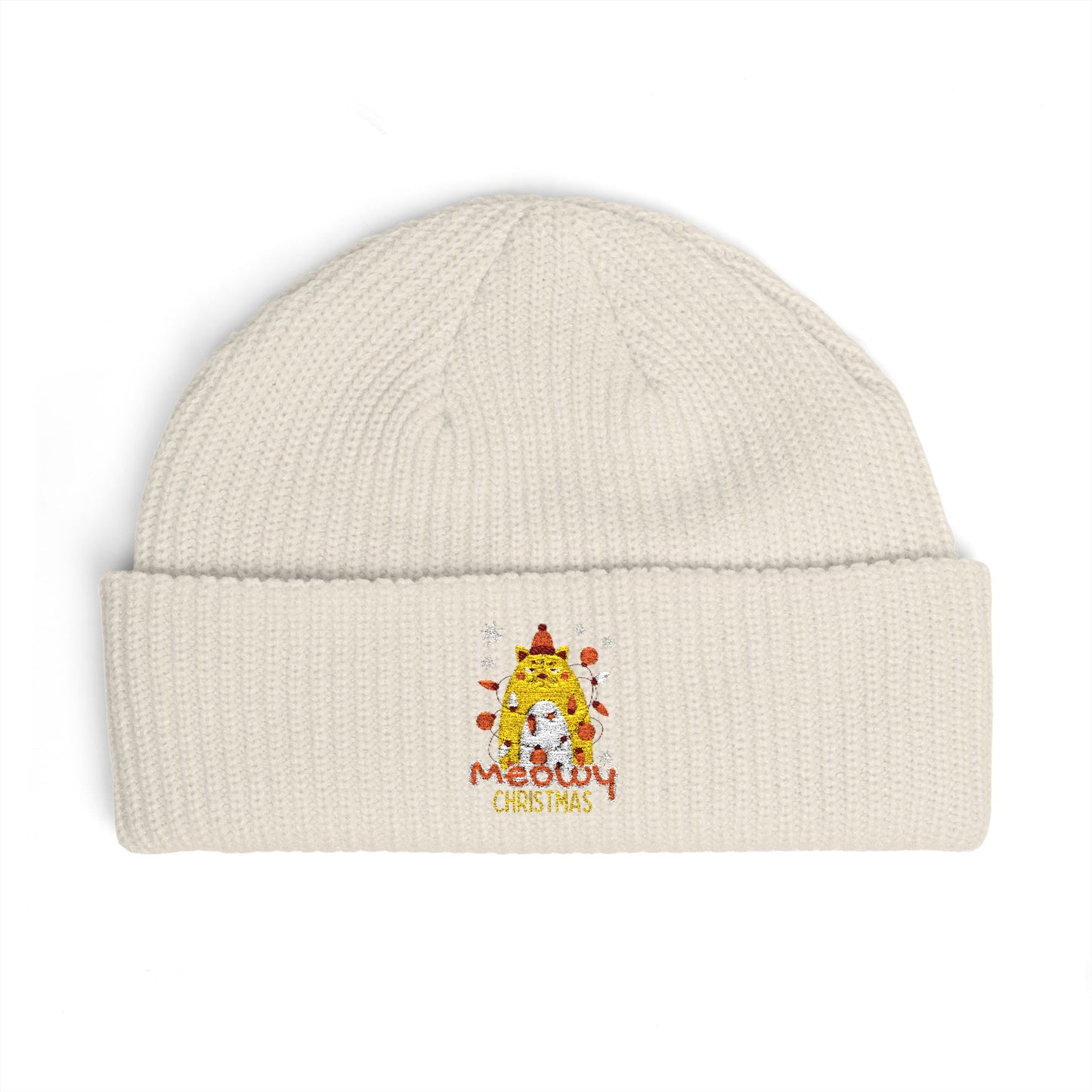 Embroidered Gnome Floral Cuff Beanie