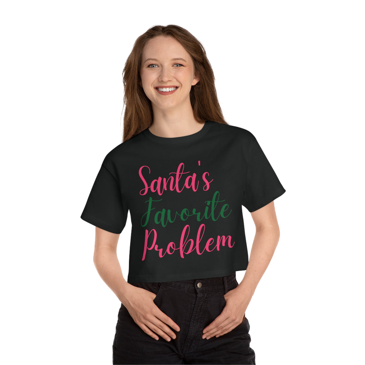 Santa's Favorite Problem Cropped Tee